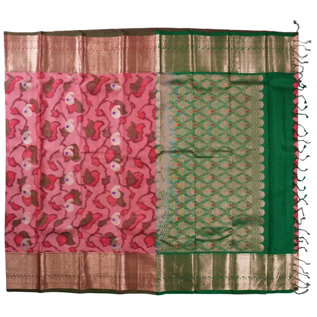 Ikkat - Pink and Green