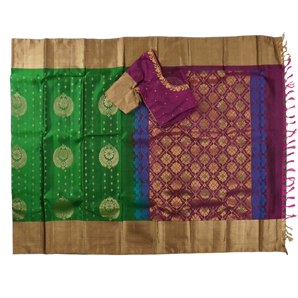 Shuddha - Green and Purple