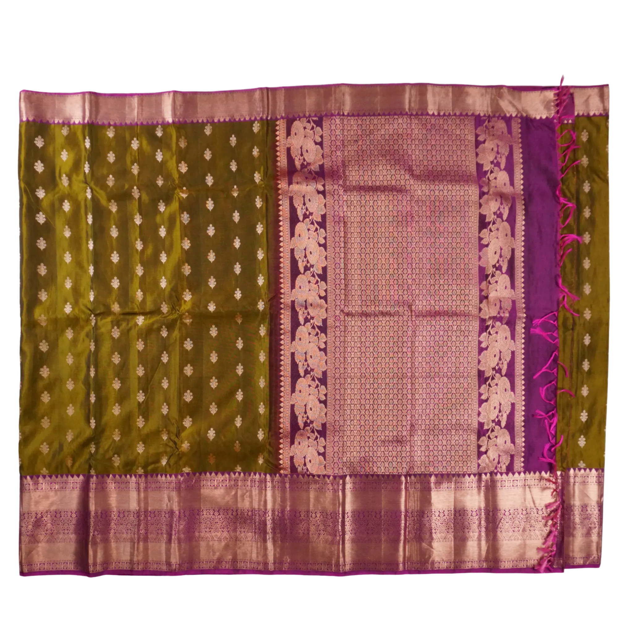 Vasanti - Olive and Magenta