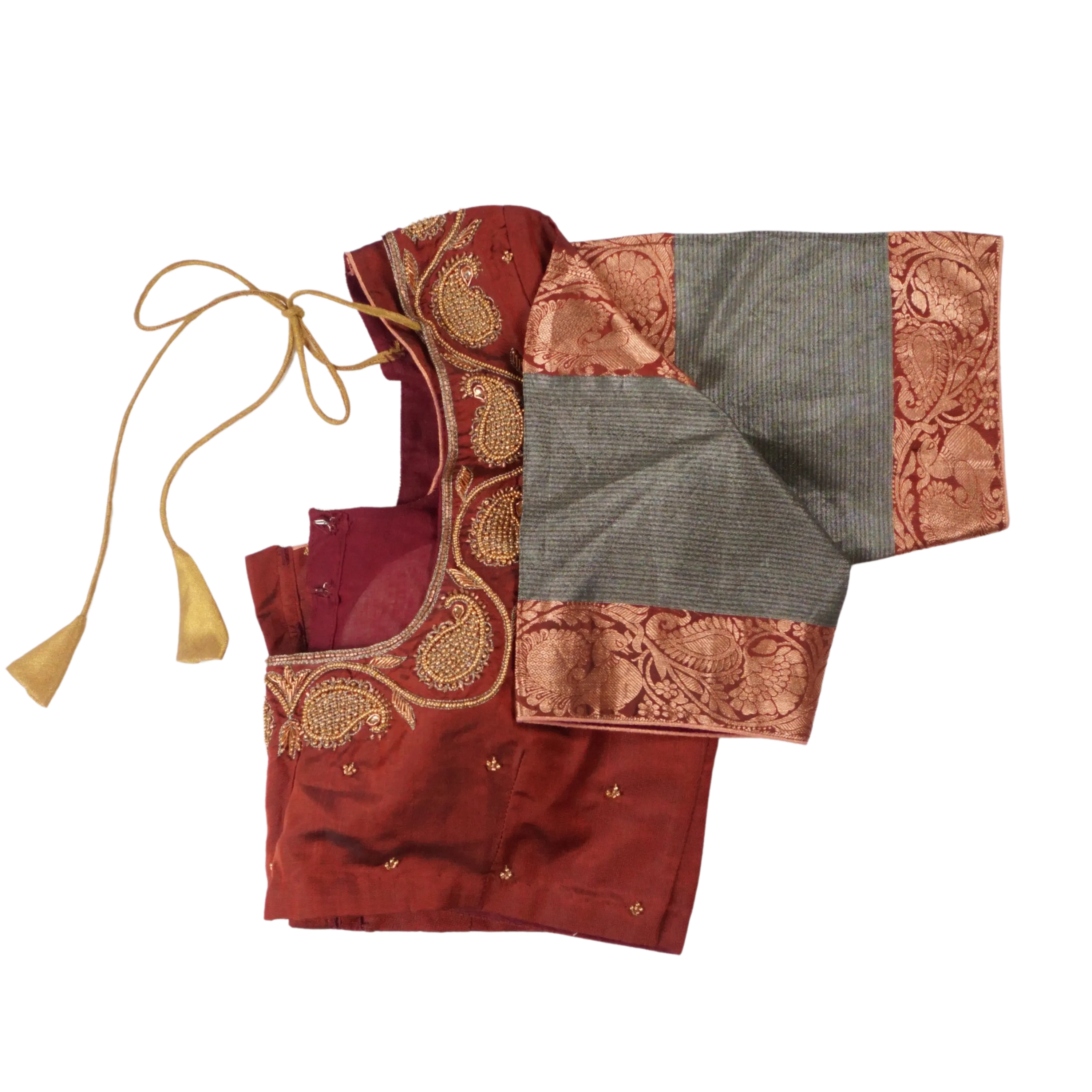 Chandrika - Royal Blue and Crimson Red