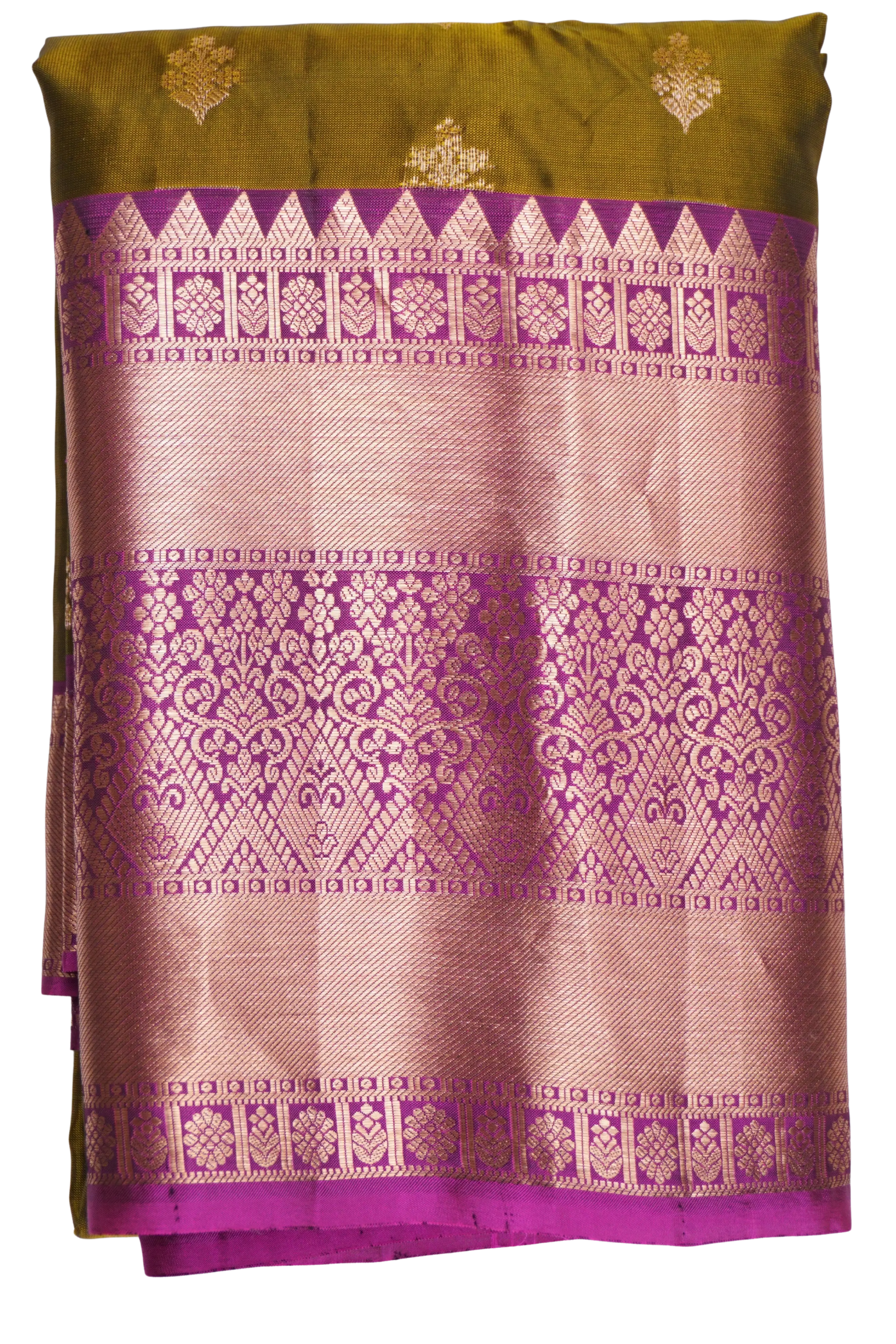 Ganga - Olive Green and Purple