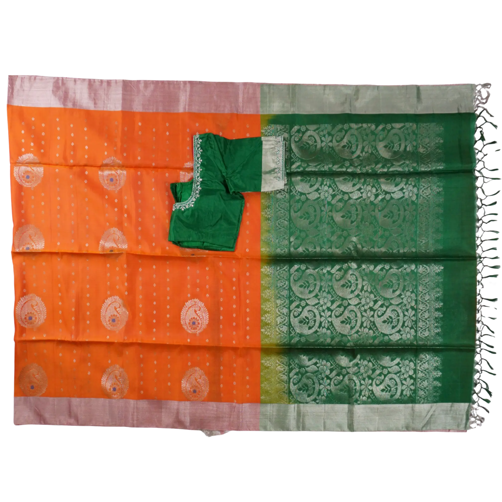 Sarika - Orange and Green