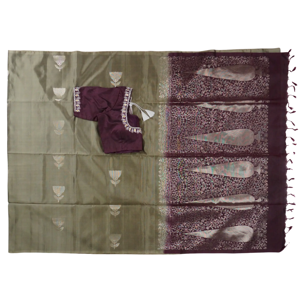 Nishaantara - Dark Wine and Gray