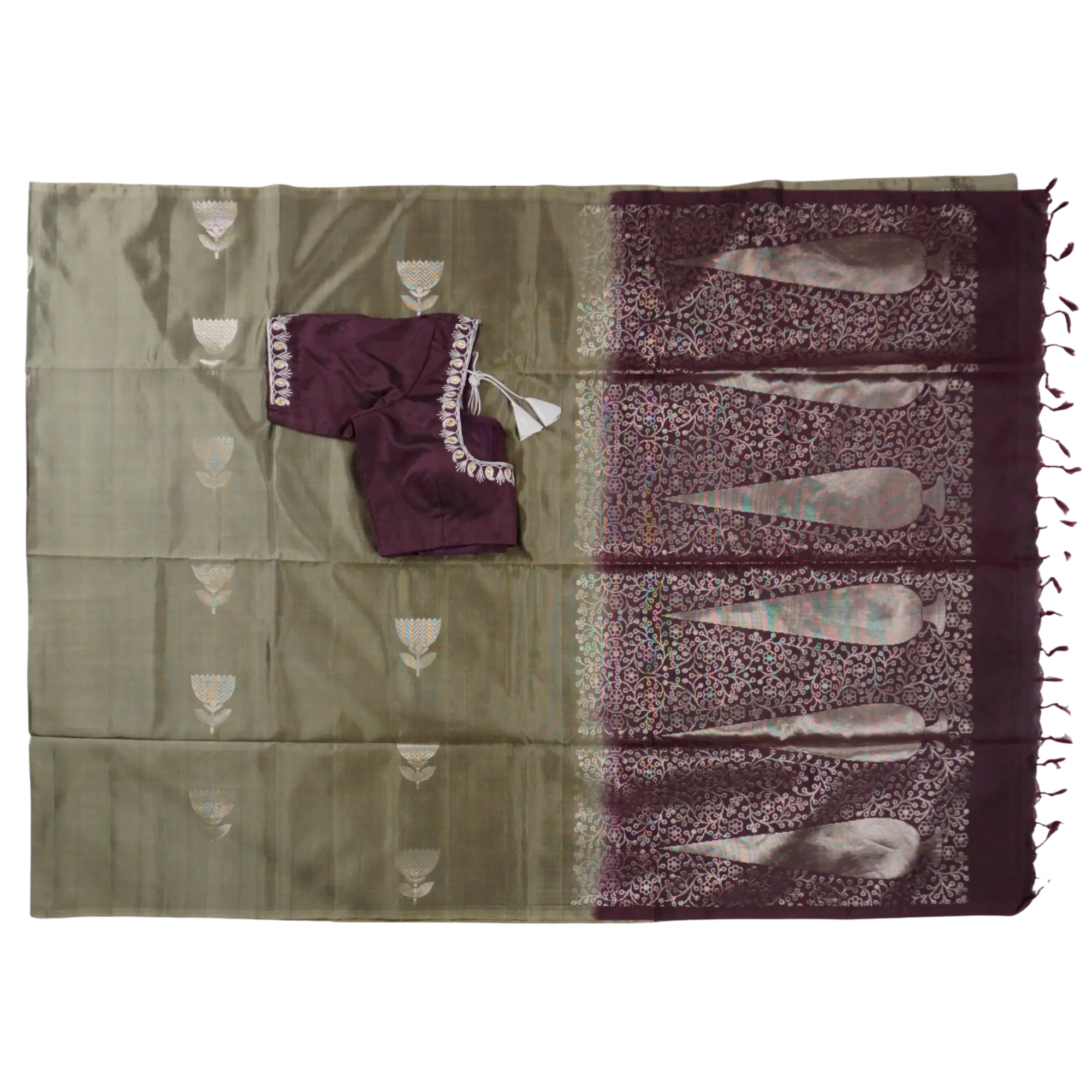 Nishaantara - Dark Wine and Gray