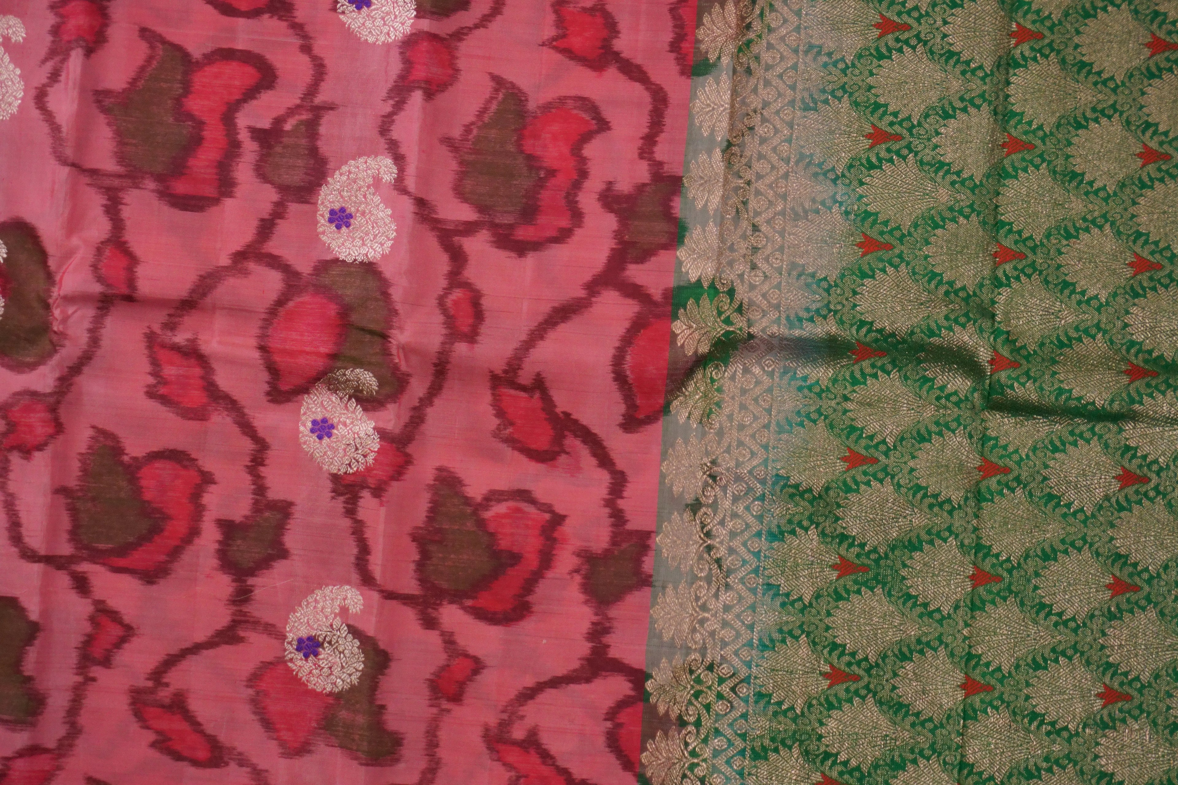 Ikkat - Pink and Green