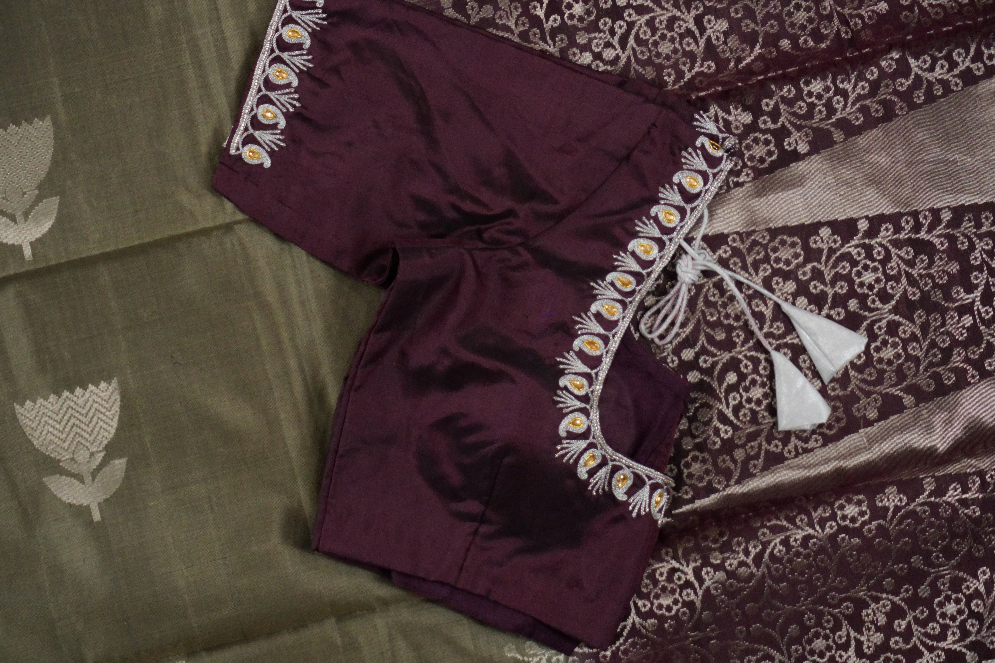 Nishaantara - Dark Wine and Gray